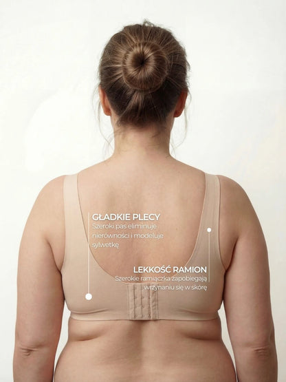 LINIA Żelowe Uniesienie Modelujący Biustonosz Bezszwowy V-Neck