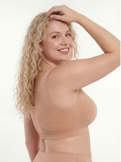 Bezszwowy biustonosz bez fiszbin zabudowany